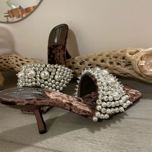 Free People x Jeffrey Campbell Portia Pearl Heels Size 6.5